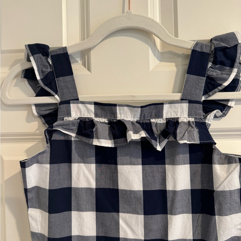 New with tags Janie and Jack gingham checkered romper ruffles 10 - Picture 5 of 10